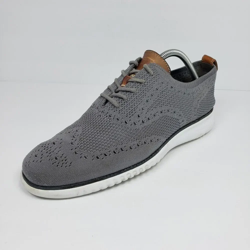 Cole Haan 2.Zerogrand Stitchlite Mens Size 9 Gray Formal Wingtip Oxfords Shoes